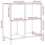 Mueble para discos madera ingeniería roble artisan 84,5x38x89cm
