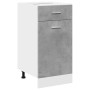 Armario inferior cajón contrachapada gris hormigón 40x46x81,5cm