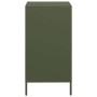 Aparador de acero laminado en frío verde oliva 35x39x73,5 cm