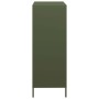 Aparador de acero verde oliva 68x39x103,5 cm