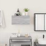 Armario de pared baño madera ingeniería gris Sonoma 60x25x30 cm
