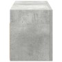 Mueble de pared baño madera ingeniería gris hormigón 60x25x30cm