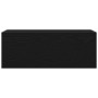 Mueble de pared de baño madera ingeniería negro 80x25x30 cm