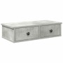 Estante de pared con cajones madera contrachapada gris hormigón