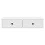 Estante de pared con cajones de madera contrachapada blanco