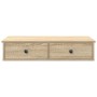 Estante de pared con cajones madera contrachapada roble sonoma