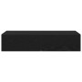 Estante de pared con cajones de madera contrachapada negro