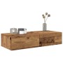 Estante de pared con cajones madera contrachapada madera vieja