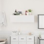 Mueble de pared de baño madera ingeniería blanco 100x25x30 cm