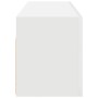 Mueble de pared de baño madera ingeniería blanco 100x25x30 cm