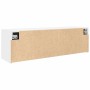 Mueble de pared de baño madera ingeniería blanco 100x25x30 cm
