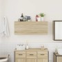 Mueble de pared baño madera ingeniería roble sonoma 100x25x40cm