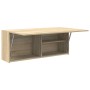 Mueble de pared baño madera ingeniería roble sonoma 100x25x40cm