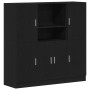 Mueble de cocina 3 piezas madera contrachapada negro