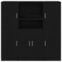 Mueble de cocina 3 piezas madera contrachapada negro