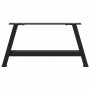 Patas de mesa de centro forma A 2uds acero negro 60x(30-31) cm