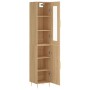 Aparador de madera contrachapada roble Sonoma 34,5x34x180 cm