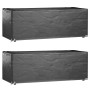 Fundas muebles jardín 2 uds 8 ojales rectangular 192x82x65 cm