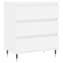 Aparador de madera contrachapada blanco 60x35x70 cm