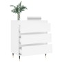 Aparador de madera contrachapada blanco 60x35x70 cm