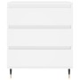 Aparador de madera contrachapada blanco 60x35x70 cm