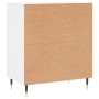 Aparador de madera contrachapada blanco 60x35x70 cm