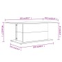 Mesa de centro madera de ingeniería gris Sonoma 102x55,5x40 cm