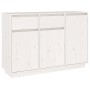 Aparador de madera maciza de pino blanco 110x34x75 cm