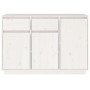 Aparador de madera maciza de pino blanco 110x34x75 cm