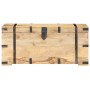 Baúl madera maciza de mango 90x40x40 cm
