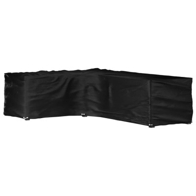 Funda para muebles de jardín forma de L 16 ojales 210x260x80 cm