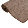 Alfombra de exterior de tejido plano marrón 100x200 cm