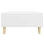 Mesa de centro madera contrachapada blanco 60x60x30 cm
