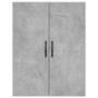 Aparador alto madera contrachapada gris hormigón 69,5x34x180 cm
