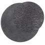 Alfombra de pelo corto suave lavable HUARTE antracita Ø 100 cm