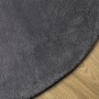 Alfombra de pelo corto suave lavable HUARTE antracita Ø 100 cm