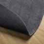 Alfombra de pelo corto suave lavable HUARTE antracita Ø 100 cm