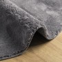 Alfombra de pelo corto suave lavable HUARTE antracita Ø 100 cm