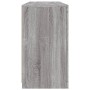 Aparador con luces LED gris Sonoma 142,5x37x67 cm