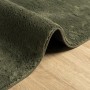 Alfombra pelo corto suave lavable HUARTE verde bosque 60x110 cm