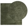 Alfombra pelo corto suave lavable HUARTE verde bosque 120x120cm