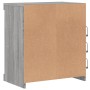 Aparador con luces LED gris Sonoma 60,5x37x67 cm