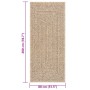 Alfombra ZIZUR apariencia de yute interior y exterior 80x200 cm