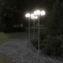 Farolas de exterior 3 unidades acero inoxidable 215 cm