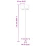 Farolas de exterior 3 unidades acero inoxidable 215 cm