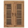 Armario de pared madera ingeniería marrón roble 69,5x34x90 cm