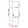 Armario de baño madera de ingeniería envejecida 33x33x120,5 cm