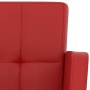 Taburetes de cocina 2 unidades cuero sintético rojo