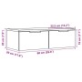 Armario de pared madera de ingeniería envejecida 68x30x20 cm