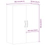 Armario de pared madera ingeniería roble artisan 69,5x34x90 cm